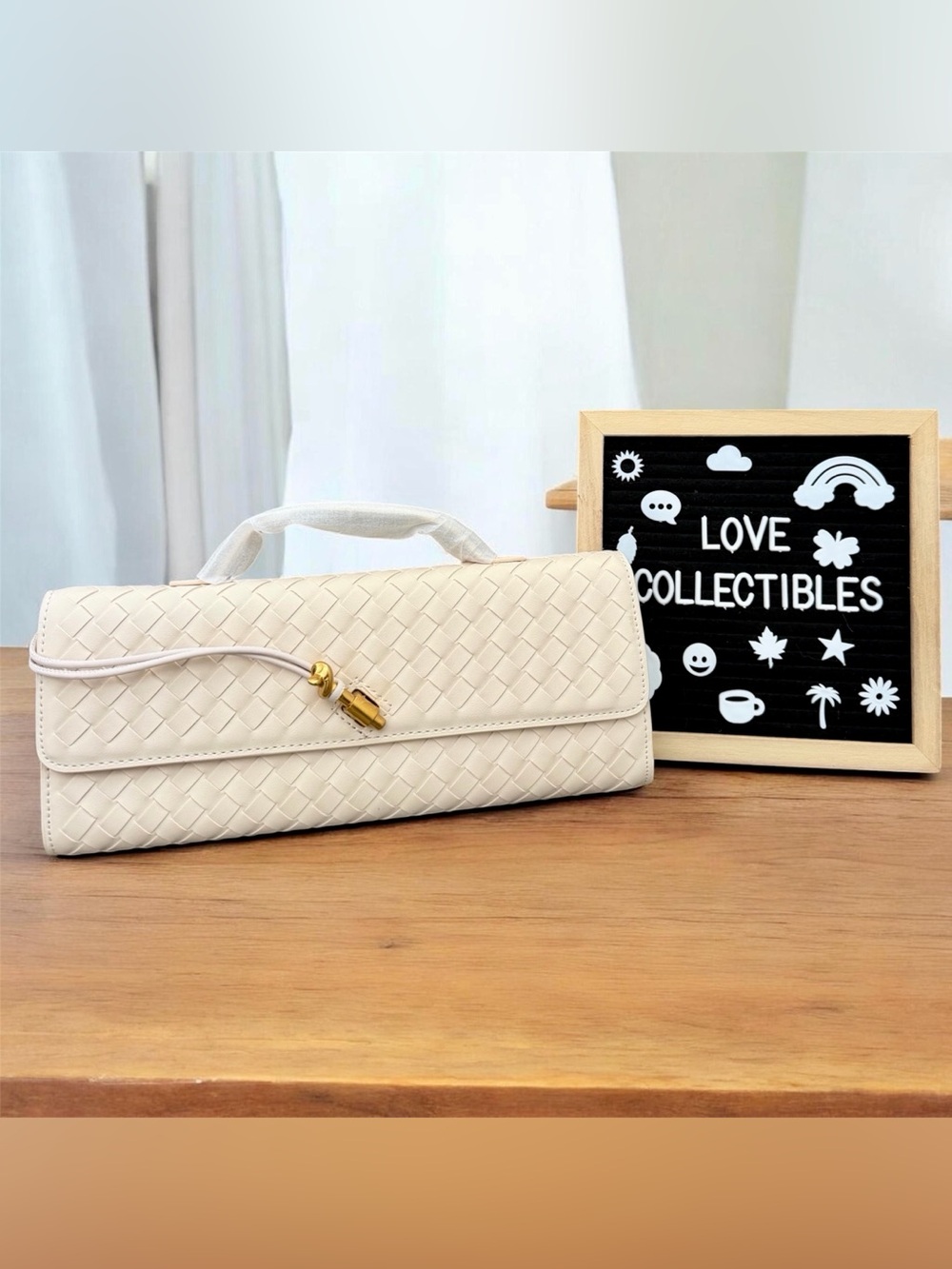 Woven Evening Bag Clutch Purses for Women Leather Top-Handle Handbag